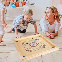 Recreatieve Speel Klassieke Indiase Tafelblad Familie Checker Game Bureau Speelgoed Tijd Houten Carrom Board Game