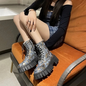 Baskets montantes femmes bottines automne sport dames chaussures vulcanisées plate-forme toile bottes Femme <span class=keywords><strong>Basket</strong></span> Femme - Product Image 4