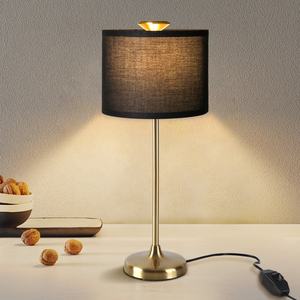 Lámparas de mesa modernas, pantalla de tela decorativa, lámpara de escritorio para dormitorio, lámpara de mesa nórdica moderna para Hotel, sala de estar, hogar, dormitorio - Product Image 1