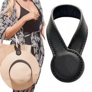 1 Stück Multifunktionaler Magnetischer Leder-Hutclip <span class=keywords><strong>mit</strong></span> Kunstfell Starker Runder Organizer Outdoor Reise Mützenhalter Taschenzubehör - Product Image 2