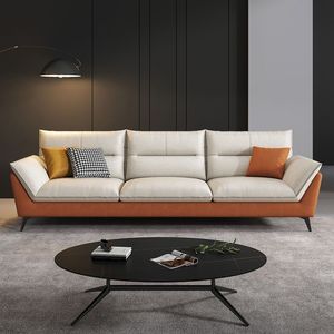 Nordic Style <b>Fabric</b> <b>Sofa</b> Three Seater Removable Washable Breathable For Small Living Rooms - Product Image 1