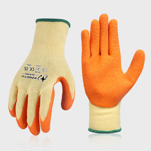 Guantes de algodón XINGYU de alta calidad, 10G, Concha amarilla, revestimiento de látex naranja, guantes de látex de seguridad para el trabajo - Product Image 1
