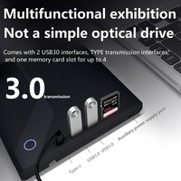 Reproductor Blu Ray 3D USB y Tipo C 3,0 Reproductores de DVD Escritor de DVD externo Unidad de DVD externa Usb Blu Ray Player Blu Ray BD-Combo
