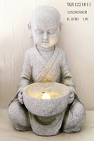 Fontaine Bouddha LED Art Déco en Résine, Finition Brillante, pour Jardin Intérieur/Extérieur, à Poser au Sol – Vente Chaude en Gros