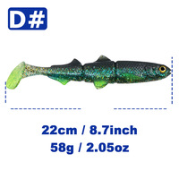 Leurre de pêche en acier inoxydable, appât souple artificiel, hameçons pour eaux moyennes, pour poissons d'eau salée, bar, truite, imitation de poisson mort inversé bionique