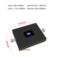 Répéteur double bande 900/1800MHz Dcs 4G LTE Amplificateur de signal de téléphone portable Amplificateur de signal cellulaire + antenne Fullset
