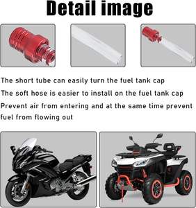 Valve de réservoir unidirectionnelle CNC avec bouchon en aluminium, tube de ventilation pour bouchon de carburant, accessoires pour VTT et motos tout-terrain - Product Image 5