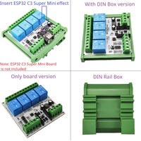 ESC3B04 DC 9V 12V 24V 10A 4AI-4DO 0-10V Input Analog ESP32 C3 Super Mini RS485 Relay Expansion Smart Home IOT Simple PLC