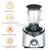 Robot culinaire électrique multifonction professionnel 5-en-1, 1000W, en acier inoxydable, portable, sans BPA, pour usage domestique, design élégant