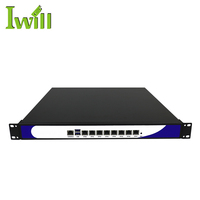 Vente en gros 1U Pfsense Core I3 8100T Quad Serveur réseau Win7 8 10 Linux DDR4 VGA 2USB 8LAN Système informatique avec pare-feu et VPN