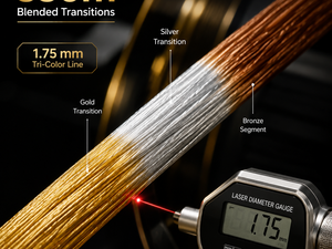 Filamento para Impresora 3D Yiqiu3D Silk PLA, Degradado Tricolor, 1.75mm, 1kg, 330m, Dorado, Plateado, Bronce, Moldeo 3D, 220C, Bambu Lab - Product Image 2
