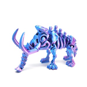 Juguete novedoso y peculiar, serie de dinosaurios multicolor impresos en 3D con articulaciones móviles, decoración de escritorio, figura coleccionable - Product Image 5