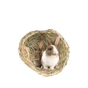 Cama para Mascotas Hecha a Mano, Tejida, Resistente a Mordeduras, de Hierba de Montaña, 28x26, Rectangular, con Patrón Sólido - Product Image 2