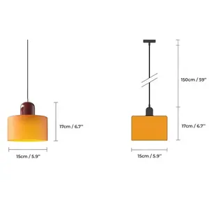 Luminaire coloré pour chambre à coucher, salle à manger, luminaire décoratif pour la maison, restaurant, petit lustre vintage en verre teinté - Product Image 6