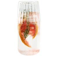 Grande carafe à lait en verre borosilicate rayé moderne, faite à la main, avec couvercle, compatible lave-vaisselle, sans BPA, transparente, pour jus