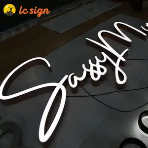 Qualidade personalizada acrílico empresa logotipo sinais letras do canal 3D para o logotipo acrílico luminoso levou sinal do logotipo