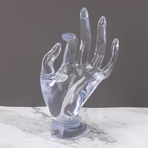 Custom Fashion Multiple Color OK-Gestured Plastic Hand Model Rings Bracelets Jewelry <b>Display</b> Stand Holder Prop - Product Image 2