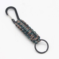 Promotion : Porte-clés robuste en paracorde avec mousqueton, cordon tressé pour clés, sac à dos, camping, randonnée, équipement de plein air (RTS)