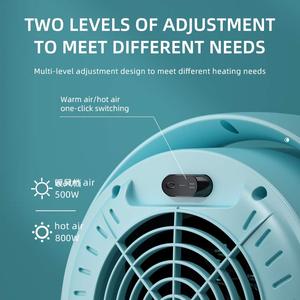 Quạt sưởi điện di động thiết kế mới, máy sưởi mini PTC cho mùa đông, có chức năng bảo vệ quá nhiệt, dùng cho phòng, xe RV và ngoài trời - Product Image 4