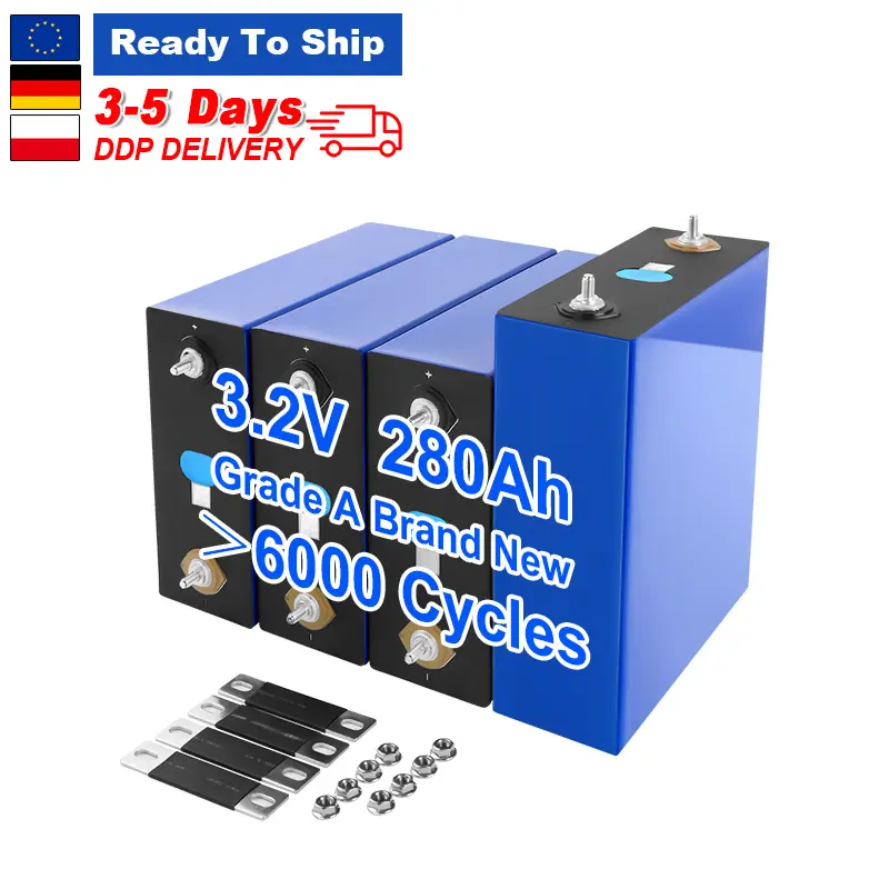 Catl ב ב e כיתה 280ah מחזור 6000 lifepo4 ליתיום lf280k 3.2v 280ah תאי lfp 12v 48v ביטול רשת סולרית אנרגיה סולארית