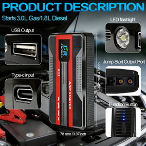 Portable Multifunctional High Power <strong>Mini</strong> Car <strong>Battery</strong> Charger <strong>Booster</strong> Jump Starter With CE, RoHS, PSE, UN38.3, MSDS Certification - Product Image 1