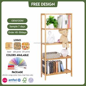 Étagère de rangement en bambou sur pied à 3 niveaux personnalisée avec étagères étanches pour salle de bain - Product Image 6