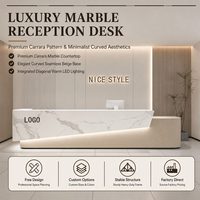 Comptoir de réception ovale en bois moderne et écologique Yimutang pour salon, entreprise, hall d'hôtel, bar, diffusion en direct