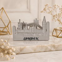 Porte-cartes de visite de haute qualité en alliage de zinc, gaufré, style art déco, collection Vénice Madrid, directement de l'usine OEM/ODM