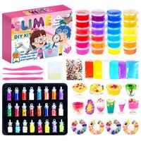 Lot de 24 couleurs de slime galaxie, ensemble de pâte à modeler lisse et élastique, jouet sensoriel relaxant pour cadeau surprise de vacances