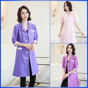 Cappotto da infermiera uniforme <span class=keywords><strong>per</strong></span> salone di bellezza da donna - Product Image 4