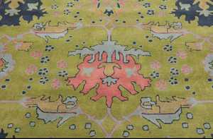 Tapis oriental transitionnel floral 9x12 tapis de salle à manger tufté à la main en laine tapis personnalisés disponibles - Product Image 3