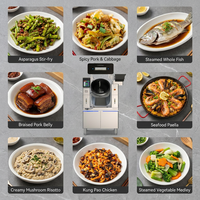 Robot de cuisine intelligent en acier inoxydable, dernière génération, intuitif, approuvé par les franchiseurs, économe en énergie, autonettoyant, pour la cuisson et le sautage (Wok)