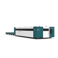 Cortadora Láser de Chapa Metálica de Cobertura Completa LXSHOW 20KW 30KW, Máquina de Corte Láser de Fibra CNC de Doble Mesa LX8025P con Enfriador de Agua