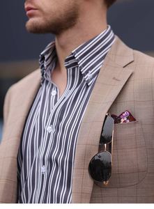 LCBZ Printemps Nouveau costume décontracté Veste pour <span class=keywords><strong>homme</strong></span> à <span class=keywords><strong>carreaux</strong></span> foncés Style britannique Yuppie haut de gamme avec veste simple - Product Image 4
