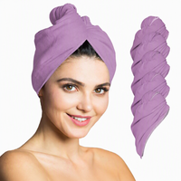 Serviette de bain en microfibre pour sécher les cheveux, bandeaux colorés à absorption rapide, turban enveloppant pour le séchage des cheveux, pour les soins personnels
