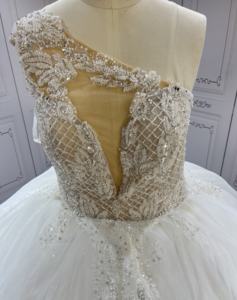 Vestido de <span class=keywords><strong>boda</strong></span> <span class=keywords><strong>civil</strong></span> de buena calidad con <span class=keywords><strong>precio</strong></span> racional para mujer, vestido de encaje de <span class=keywords><strong>boda</strong></span> de un hombro hasta el suelo - Product Image 2