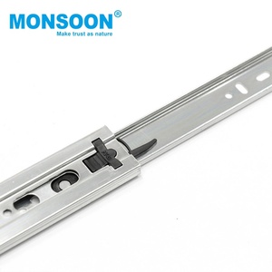 Glissières de tiroir à billes à extension complète de 45 mm, 2 billes, fermeture douce, glissières de tiroir à trois plis, extension complète, glissières à billes - Product Image 3