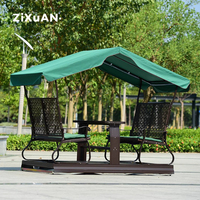 Chaise à bascule en rotin, meuble d'extérieur de jardin, de Patio, de parc, d'hôtel, trois places, chaise