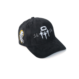 Nuovo Design Cappellino in Camoscio con Motivo Croci di Gesù Personalizzato Ricamo 3D Fodera in Raso Strass Cappello da Baseball Personalizzato con Logo - Product Image 2