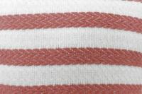 Housse de coussin décorative de haute qualité, style bohème, à rayures tressées corail