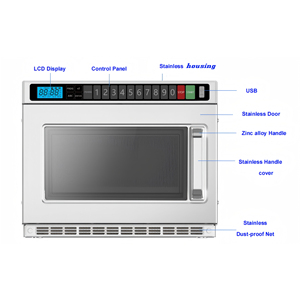 Four à micro-ondes commercial robuste 1800W, puissance d'entrée 2800W, technologie, USB, 10 niveaux de puissance, certifié, DMD180-17CBSGU Robuste - Product Image 3