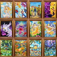 PY Aimant de peinture à l'huile, Art de personnage artistique Pokémon, Cadeau, Marchandise, Vente en gros, Vente au détail, Fourniture, Plateau de jeu de présentation haut de gamme