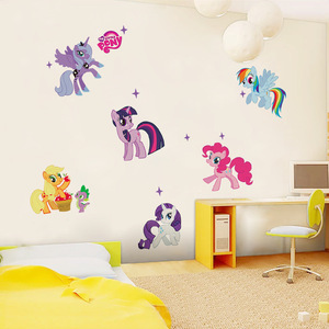 Pegatina de Pared de Pony de Dibujos Animados ZY1425, Decoración Impermeable de PVC para Habitaciones Infantiles - Product Image 2
