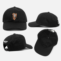 Casquette de baseball unisexe noire personnalisable avec logo, style streetwear, 6 panneaux, 100 % coton, non structurée, casquette de papa sportive, 60 cm