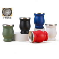 Meilleure vente : Tasse isotherme minimaliste en acier inoxydable 304, compacte et portable, en forme de gourde, pour l'extérieur