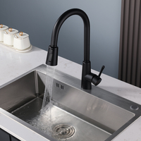 Robinet de cuisine à levier unique avec poignée spéciale, douche à tirette Torneira, robinet de cuisine moderne noir, mitigeur de robinet d'évier