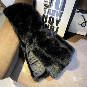 Cappotti Invernali Spessi e Caldi in Ecopelliccia <span class=keywords><strong>Nera</strong></span> per Bambine, Cappotto con Cappuccio in Ecopelliccia Grigio per Ragazze e Signore - Product Image 4