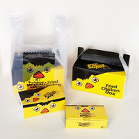Vente en ligne de fast-food de haute qualité à emporter boîte d'emballage personnalisée avec poignée pour hamburger de chips de poulet frit