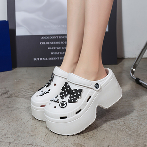 Chaussures Sabots et Mules d'Été pour Femmes, <span class=keywords><strong>Petit</strong></span> MOQ, Talons Plateforme Classiques Antidérapants en EVA pour Jardin, Personnalisables avec Breloques en Caoutchouc 3D - Product Image 3