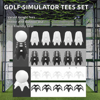 Lot de 20 tees de golf écologiques en plastique – 10 longs et 10 courts pour l'entraînement et la pratique en extérieur/intérieur